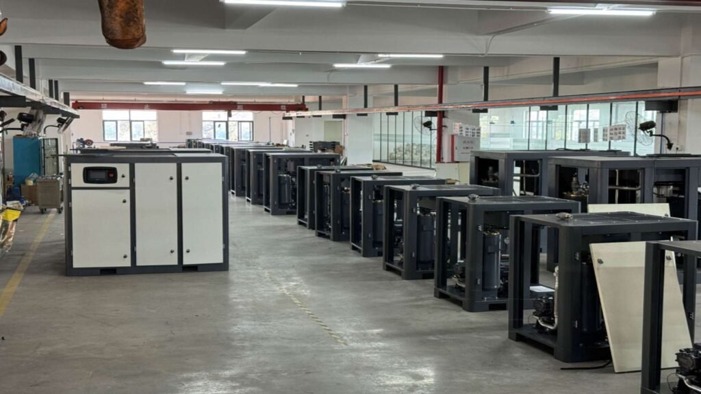 2024 年锐高制造工厂的螺杆式空气压缩机生产线