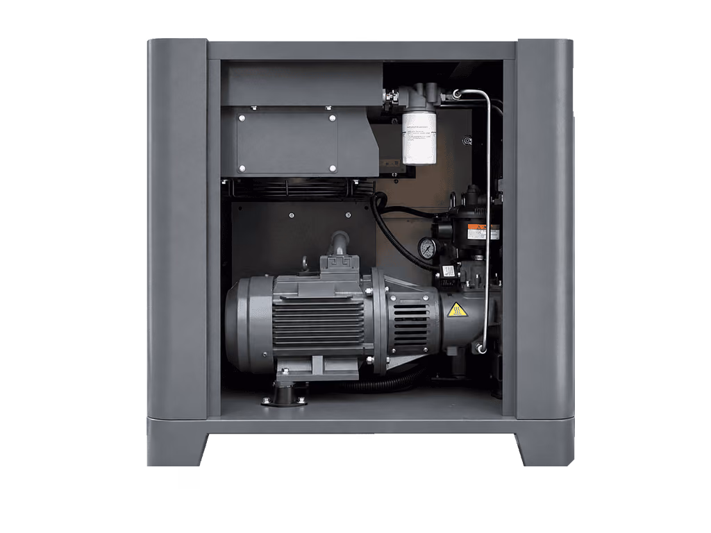RG10HPM screw air compressor internal motor and air end view
