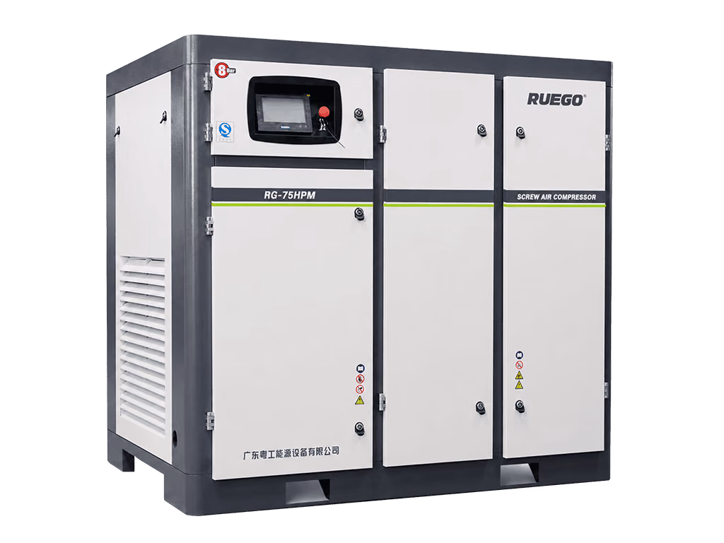RG75HPM 55kW VSD screw air compressor front view
